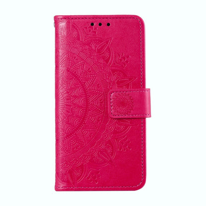 For Samsung Galaxy S25 5G Totem Flower Embossed Leather Phone Case(Red) - Galaxy S25 5G Cases by buy2fix | Online Shopping UK | buy2fix