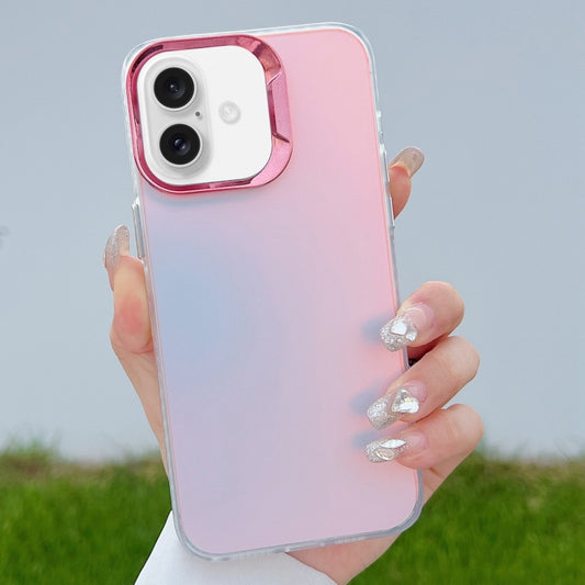 For iPhone 16 Plus Color Plating Discoloration PC Phone Case(Rose Red) - iPhone 16 Plus Cases by buy2fix | Online Shopping UK | buy2fix