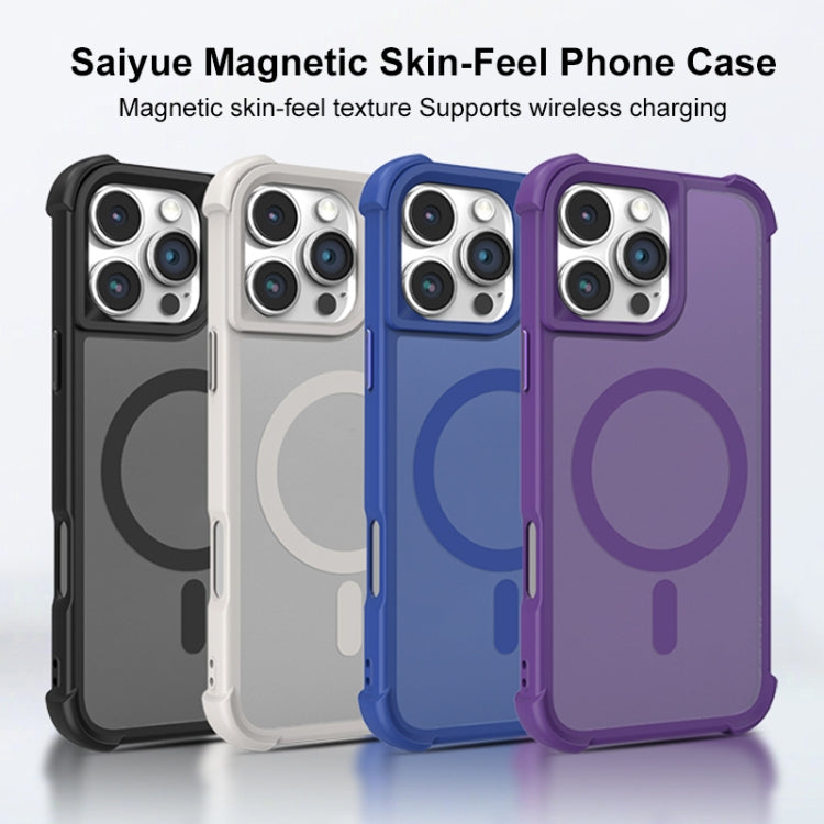 For iPhone 16 Pro Skin Feel MagSafe Phone Case(Purple) - iPhone 16 Pro Cases by buy2fix | Online Shopping UK | buy2fix