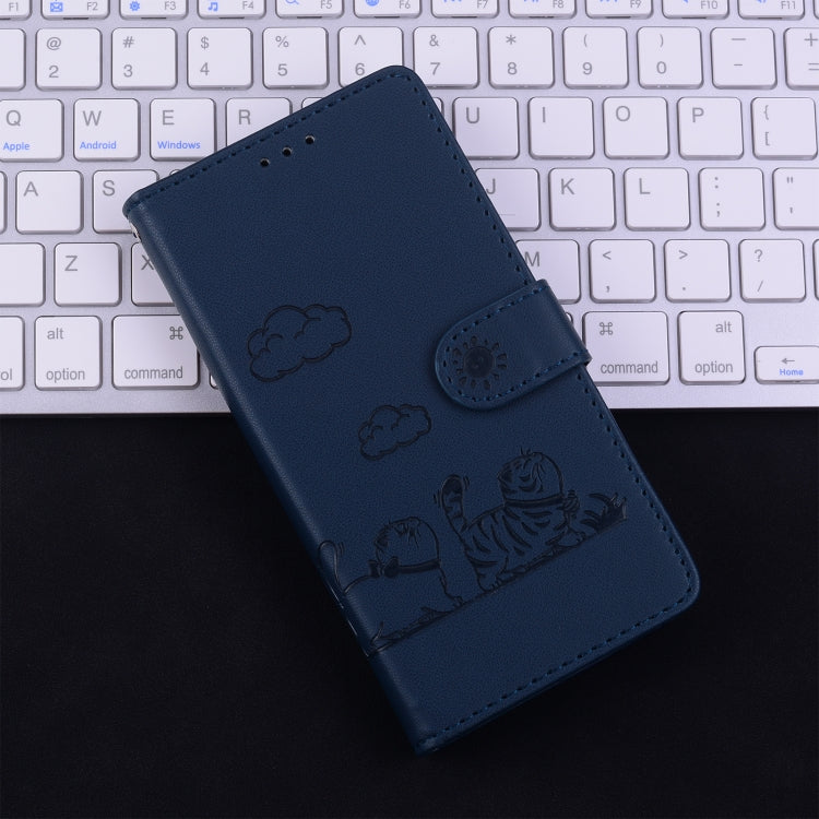 For Tecno Spark Go 2024 / 20 / 20C Cute Cats RFID Leather Phone Case(Blue) - Tecno Cases by buy2fix | Online Shopping UK | buy2fix