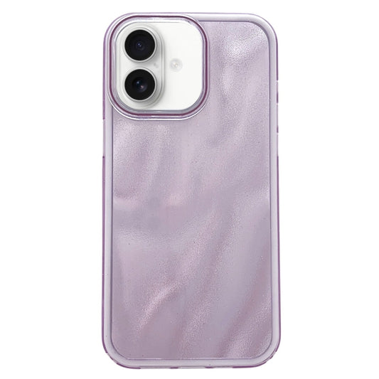 For iPhone 16 Plus Quicksand Texture Glitter TPU Hybrid PC Phone Case(Purple) - iPhone 16 Plus Cases by buy2fix | Online Shopping UK | buy2fix