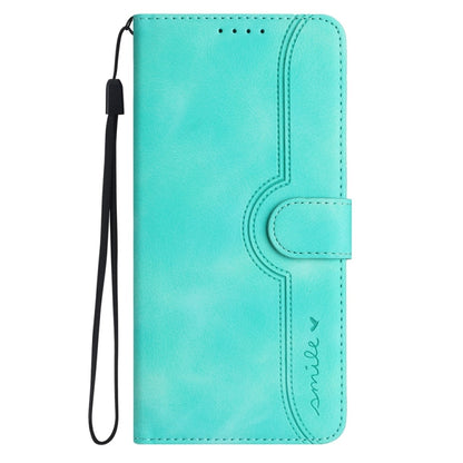 For Samsung Galaxy S25 5G Heart Pattern Skin Feel Leather Phone Case(Light Blue) - Galaxy S25 5G Cases by buy2fix | Online Shopping UK | buy2fix