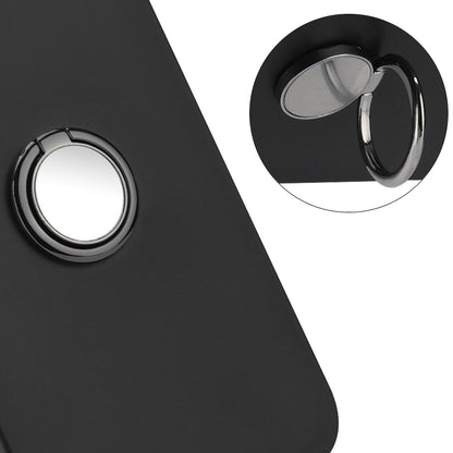 For Samsung Galaxy S25 5G Matte Ring Holder TPU Phone Case(Black) - Galaxy S25 5G Cases by buy2fix | Online Shopping UK | buy2fix