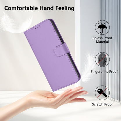 For Tecno Spark Go 2024 4G Skin Feel Solid Color Leather Phone Case with Lanyard(Lavender Purple) - Tecno Cases by buy2fix | Online Shopping UK | buy2fix