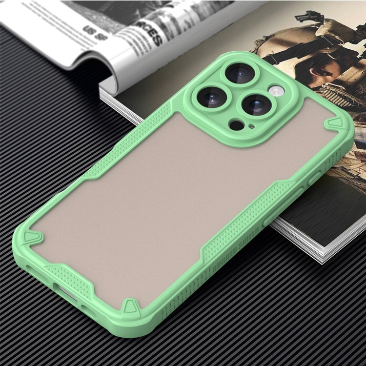 For iPhone 16 Pro Armor Glaze PC Hybrid TPU Phone Case(Green) - iPhone 16 Pro Cases by buy2fix | Online Shopping UK | buy2fix