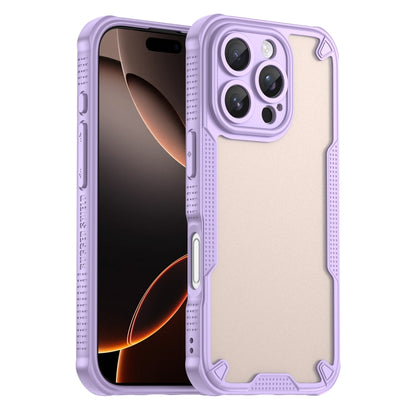 For iPhone 16 Pro Armor Glaze PC Hybrid TPU Phone Case(Purple) - iPhone 16 Pro Cases by buy2fix | Online Shopping UK | buy2fix