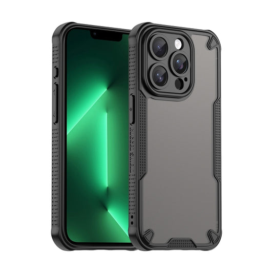 For iPhone 13 Pro Armor Glaze PC Hybrid TPU Phone Case(Black) - iPhone 13 Pro Cases by buy2fix | Online Shopping UK | buy2fix