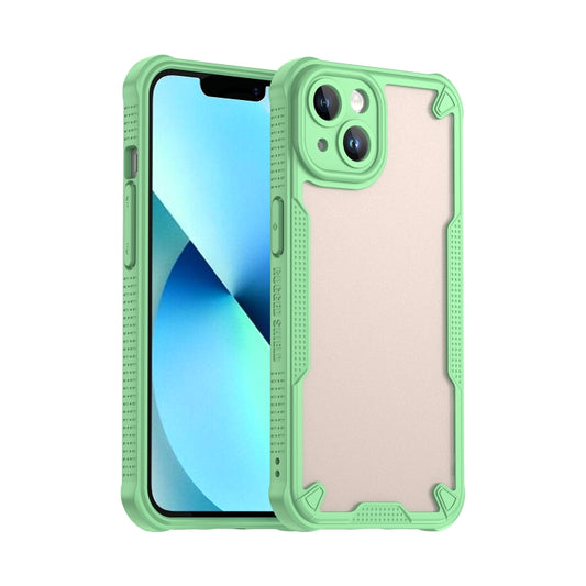 For iPhone 13 Armor Glaze PC Hybrid TPU Phone Case(Green) - iPhone 13 Cases by buy2fix | Online Shopping UK | buy2fix