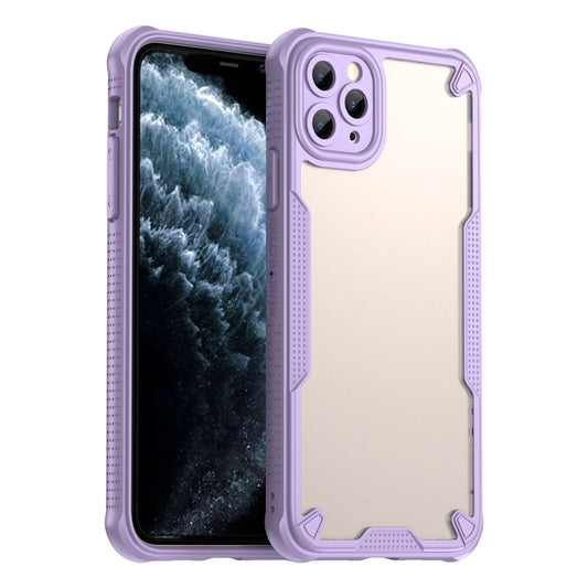 For iPhone 11 Pro Armor Glaze PC Hybrid TPU Phone Case(Purple) - iPhone 11 Pro Cases by buy2fix | Online Shopping UK | buy2fix