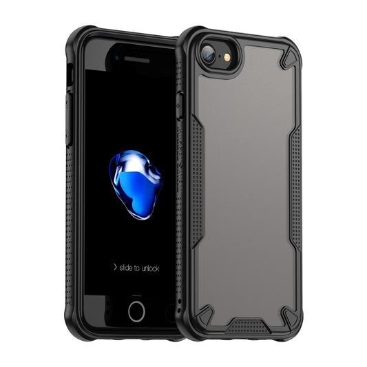 For iPhone SE 2020 Armor Glaze PC Hybrid TPU Phone Case(Black) - iPhone SE 2022 / 2020 / 8 / 7 Cases by buy2fix | Online Shopping UK | buy2fix