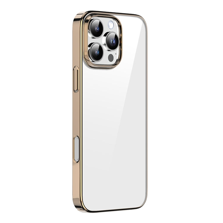 For iPhone 16 Pro Max Mutural Jiantou Series Electroplating Hybrid PC Phone Case(Mocha Gold) - iPhone 16 Pro Max Cases by Mutural | Online Shopping UK | buy2fix