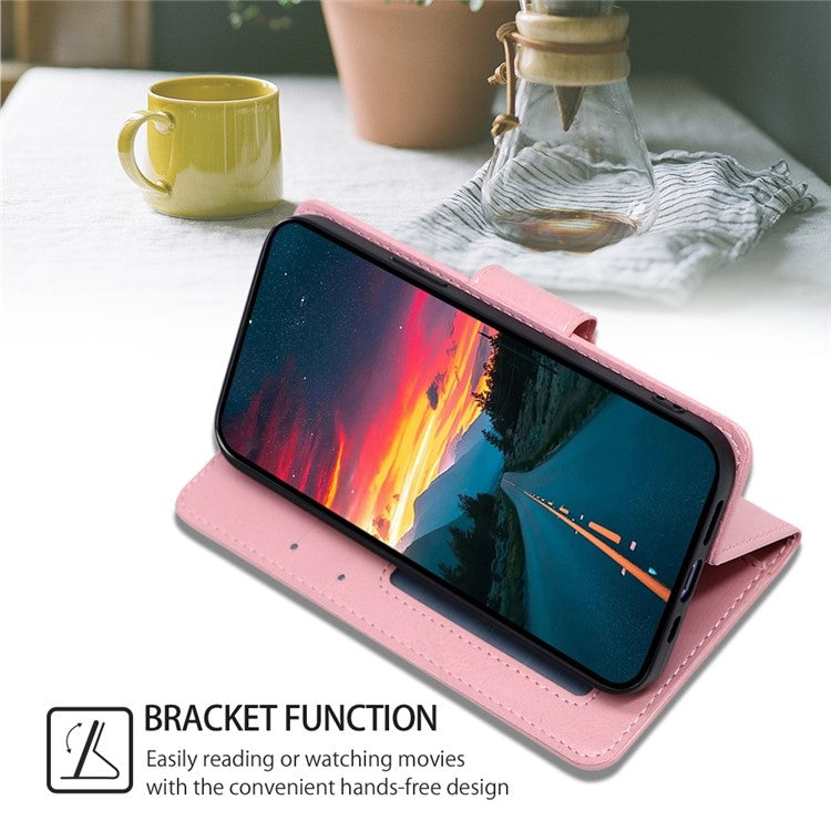 For iPhone 16 Plus Crystal Texture Leather Phone Case(Pink) - iPhone 16 Plus Cases by buy2fix | Online Shopping UK | buy2fix