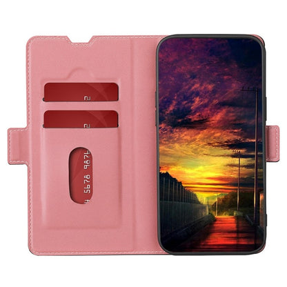 For iPhone 16 Pro Max Twill Texture Side Button Leather Phone Case(Pink) - iPhone 16 Pro Max Cases by buy2fix | Online Shopping UK | buy2fix