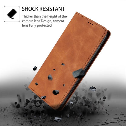 For iPhone 16 Pro Skin Feel Magnetic Leather Phone Case(Light Brown) - iPhone 16 Pro Cases by buy2fix | Online Shopping UK | buy2fix