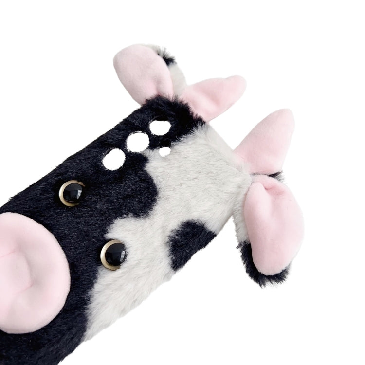 For Samsung Galaxy S25+ 5G Cute Plush Cow TPU Phone Case(Blue) - Galaxy S25+ 5G Cases by buy2fix | Online Shopping UK | buy2fix