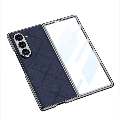 For Samsung Galaxy Z Fold6 GKK Integrated Asterism Plating Leather Full Coverage Phone Case(Black) - Galaxy Z Fold6 5G Cases by GKK | Online Shopping UK | buy2fix