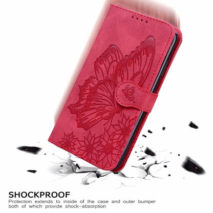 For Samsung Galaxy S25 Ultra 5G Retro Skin Feel Butterflies Embossing Horizontal Flip Leather Phone Case(Red) - Galaxy S25 Ultra 5G Cases by buy2fix | Online Shopping UK | buy2fix