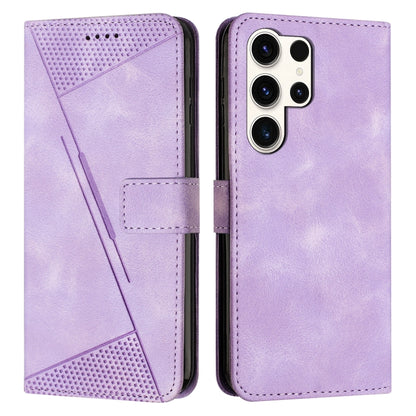 For Samsung Galaxy S25 Ultra 5G Dream Triangle Leather Phone Case with Long Lanyard(Purple) - Galaxy S25 Ultra 5G Cases by buy2fix | Online Shopping UK | buy2fix