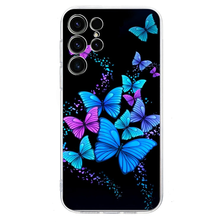 For Samsung Galaxy S25 Ultra 5G Colorful Painting Pattern TPU Phone Case(Color Butterflies) - Galaxy S25 Ultra 5G Cases by buy2fix | Online Shopping UK | buy2fix