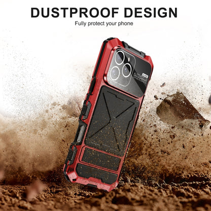 For iPhone 16 Pro Max R-JUST Life Waterproof Dustproof Shockproof Phone Case(Red) - iPhone 16 Pro Max Cases by R-JUST | Online Shopping UK | buy2fix