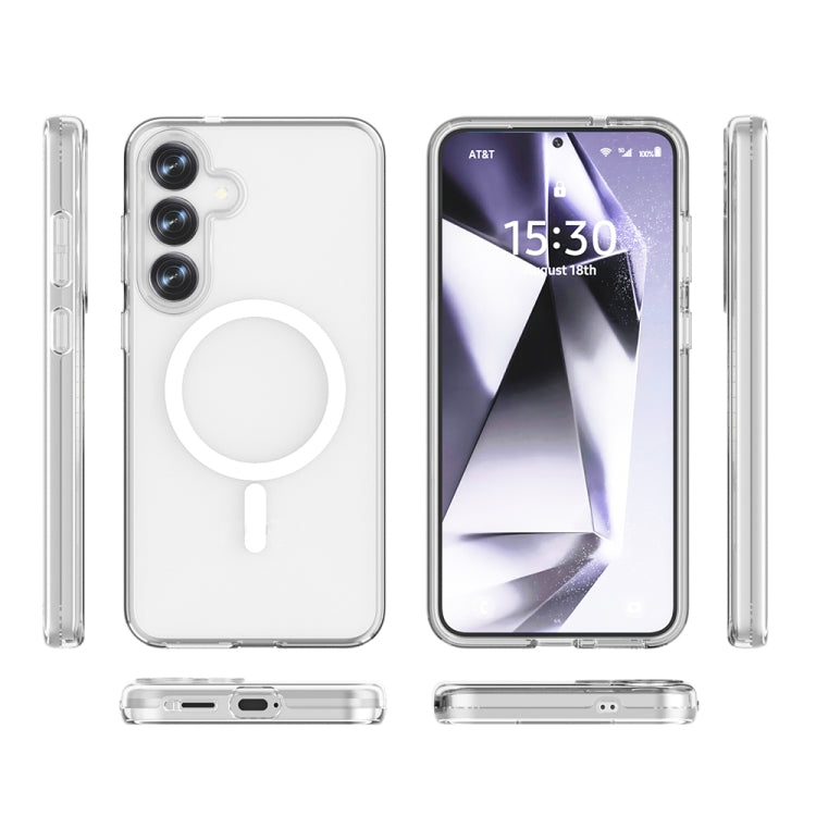 For Samsung Galaxy S25 5G Terminator MagSafe Magnetic Phone Case(Transparent) - Galaxy S25 5G Cases by buy2fix | Online Shopping UK | buy2fix