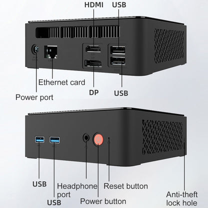 Jumper N100 II Mini PC, Intel 12th Generation Alder Lake-N N100 Quad-core 3.4GHz, RAM: 8GB, ROM: 256GB, Support HDMI(EU Plug) - Barebone Mini PCs by jumper | Online Shopping UK | buy2fix