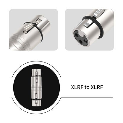 LZ1111 3Pin XLR Female to Female Adapter(Silver) - Microphone Audio Cable & Connector by buy2fix | Online Shopping UK | buy2fix