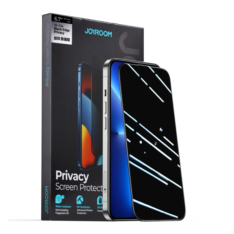 For iPhone 15 Pro Max JOYROOM Knight Series 2.5D Full Screen Privacy Tempered Film - iPhone 15 Pro Max Tempered Glass by JOYROOM | Online Shopping UK | buy2fix