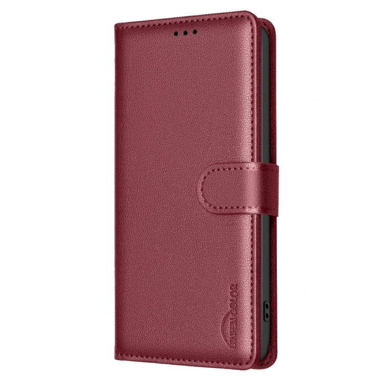 For OnePlus 13 Litchi Texture RFID Anti-theft Leather Phone Case(Red) - OnePlus Cases by buy2fix | Online Shopping UK | buy2fix