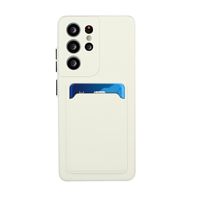 For Samsung Galaxy S25 Ultra 5G Card Slot Design Shockproof TPU Phone Case(White) - Galaxy S25 Ultra 5G Cases by buy2fix | Online Shopping UK | buy2fix