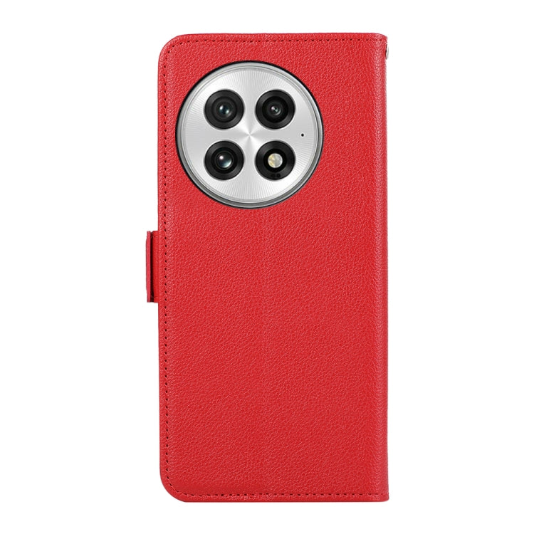 For OnePlus 13 ABEEL Side-Magnetic Litchi Pattern Leather RFID Phone Case(Red) - OnePlus Cases by buy2fix | Online Shopping UK | buy2fix