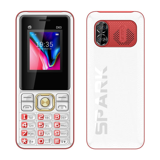 D63 Elder Keypad Phone, 1.77 inch, 3600mAh, SOS, FM, Dual SIM, GSM, Plug:US Plug(Red) - Others by buy2fix | Online Shopping UK | buy2fix