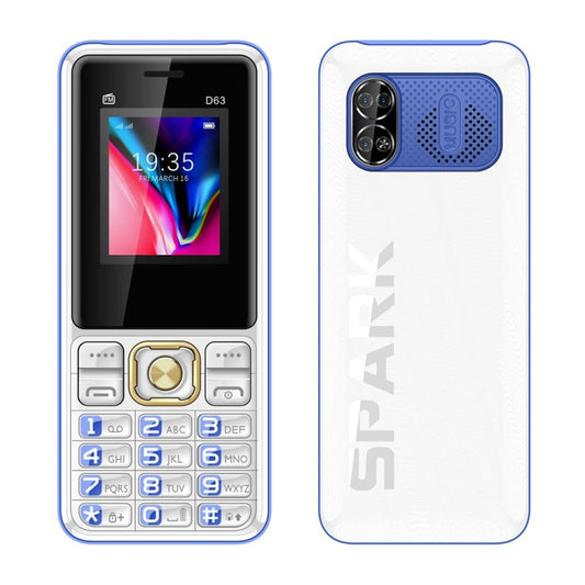 D63 Elder Keypad Phone, 1.77 inch, 3600mAh, SOS, FM, Dual SIM, GSM, Plug:UK Plug(Blue) - Others by buy2fix | Online Shopping UK | buy2fix