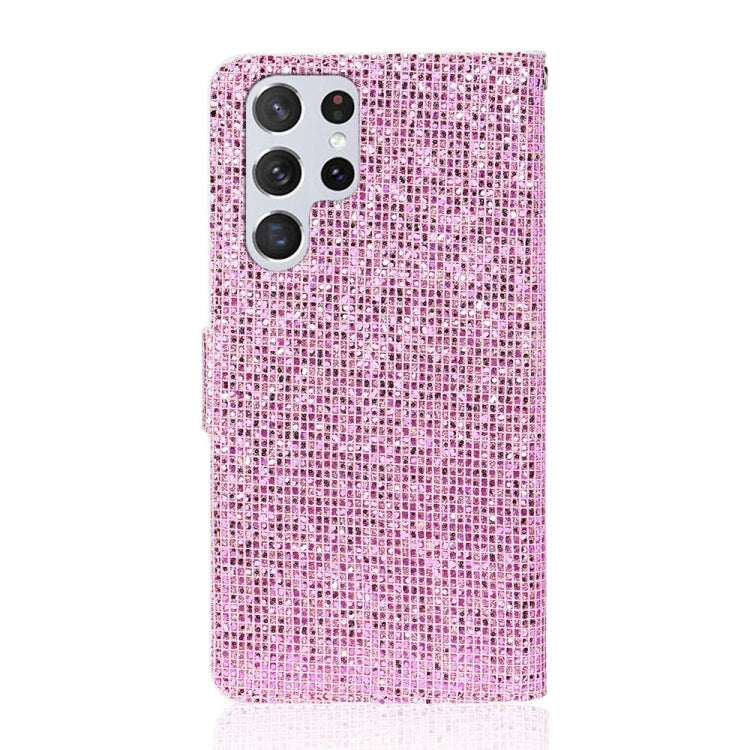 For Samsung Galaxy S25 Ultra 5G Glitter Powder Filp Leather Phone Case(Pink) - Galaxy S25 Ultra 5G Cases by buy2fix | Online Shopping UK | buy2fix