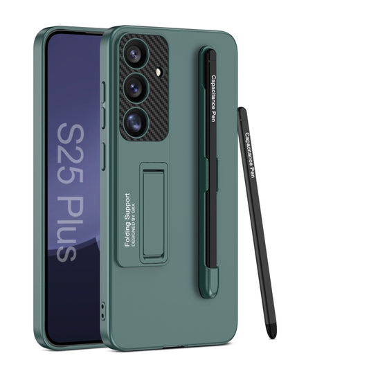 For Samsung Galaxy S25 5G GKK Ultra-thin Holder Phone Case with Pen Slots & Stylus Pen(Green) - Galaxy S25 5G Cases by GKK | Online Shopping UK | buy2fix