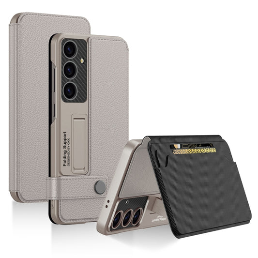 For Samsung Galaxy S25+ 5G GKK Flip Wallet Leather Phone Case(Grey) - Galaxy S25+ 5G Cases by GKK | Online Shopping UK | buy2fix