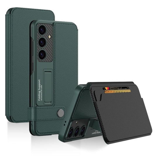 For Samsung Galaxy S25 5G GKK Flip Wallet Leather Phone Case(Green) - Galaxy S25 5G Cases by GKK | Online Shopping UK | buy2fix