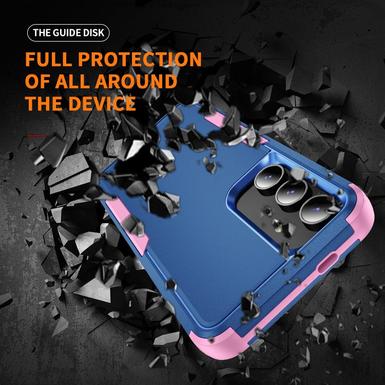 For Samsung Galaxy S25+ 5G TPU + PC Shockproof Protective Phone Case(Royal Blue + Pink) - Galaxy S25+ 5G Cases by buy2fix | Online Shopping UK | buy2fix