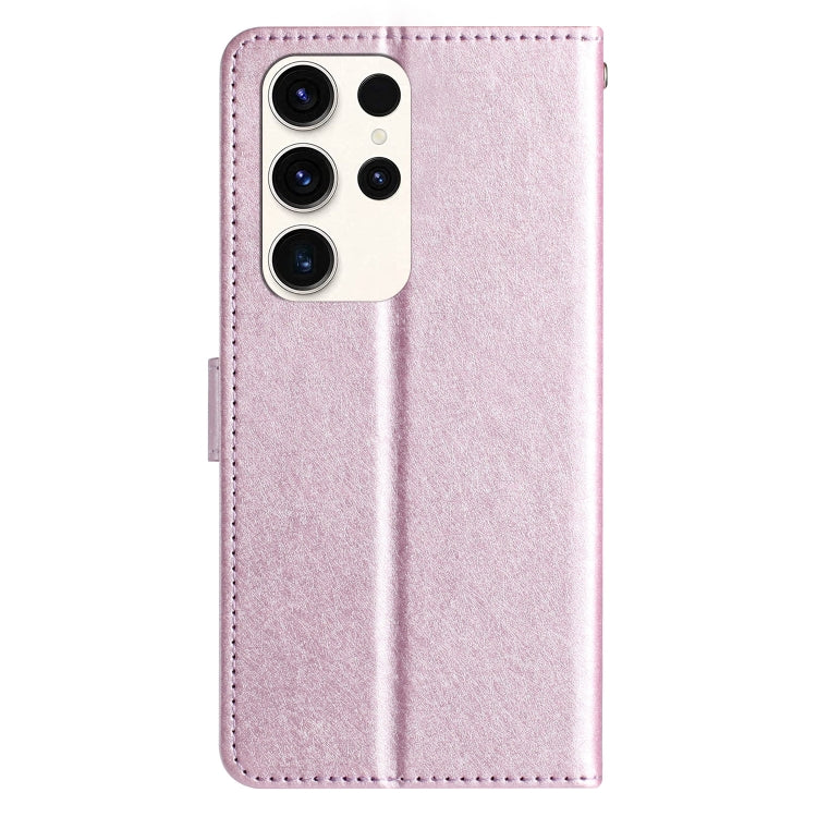 For Samsung Galaxy S25 Ultra 5G Silk Texture Horizontal Flip Leather Phone Case(Rose Pink) - Galaxy S25 Ultra 5G Cases by buy2fix | Online Shopping UK | buy2fix