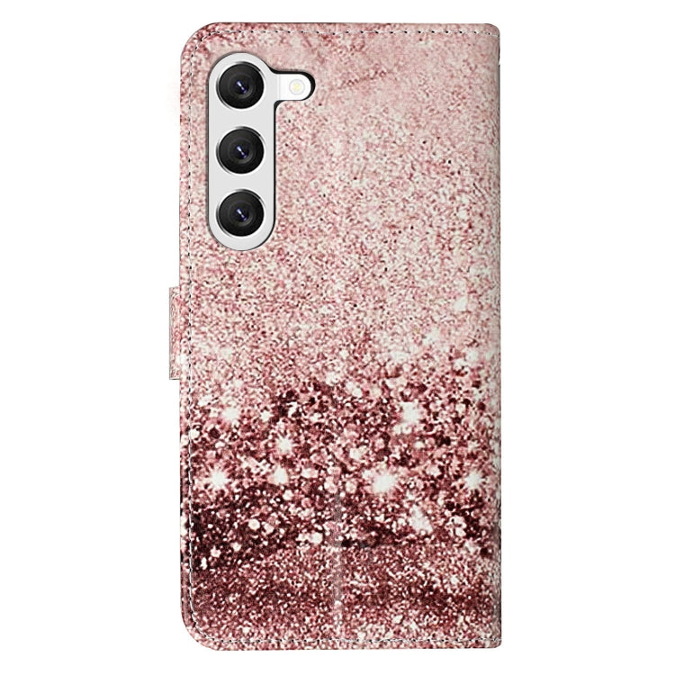 For Samsung Galaxy S25 5G Colored Drawing Marble Pattern Leather Phone Case(Rose Gold) - Galaxy S25 5G Cases by buy2fix | Online Shopping UK | buy2fix