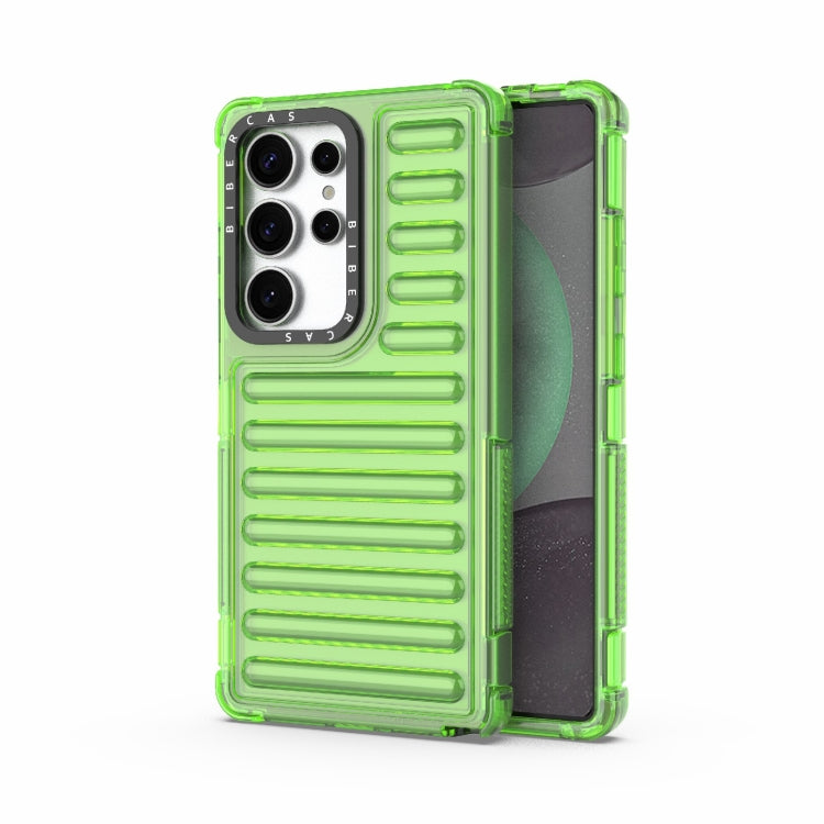 For Samsung Galaxy S25 Ultra 5G High Transparency TPU Hybrid PC Airbag Phone Case(Transparent Green) - Galaxy S25 Ultra 5G Cases by buy2fix | Online Shopping UK | buy2fix