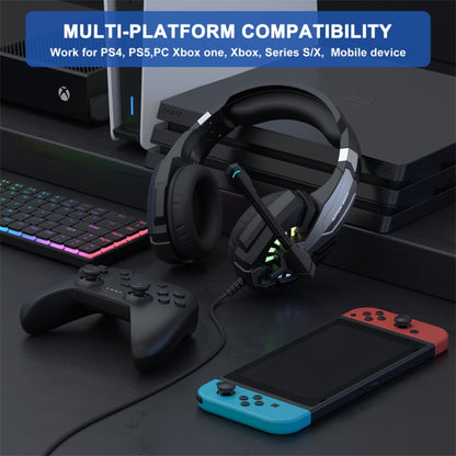 KOTION EACH G9000 Plus On-Ear Gaming Headset with Mic, Length: About 2.1m(Black) - Multimedia Headset by KOTION EACH | Online Shopping UK | buy2fix