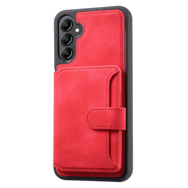 For Samsung Galaxy S25+ 5G Skin Feel Dream RFID Anti-theft PU Card Bag Phone Case(Red) - Galaxy S25+ 5G Cases by buy2fix | Online Shopping UK | buy2fix