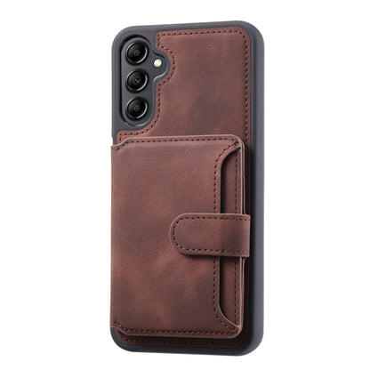 For Samsung Galaxy S25+ 5G Skin Feel Dream RFID Anti-theft PU Card Bag Phone Case(Coffee) - Galaxy S25+ 5G Cases by buy2fix | Online Shopping UK | buy2fix