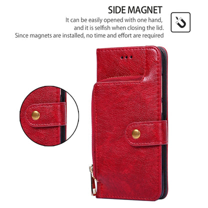 For Samsung Galaxy S25 5G Zipper Bag Leather Phone Case(Red) - Galaxy S25 5G Cases by buy2fix | Online Shopping UK | buy2fix