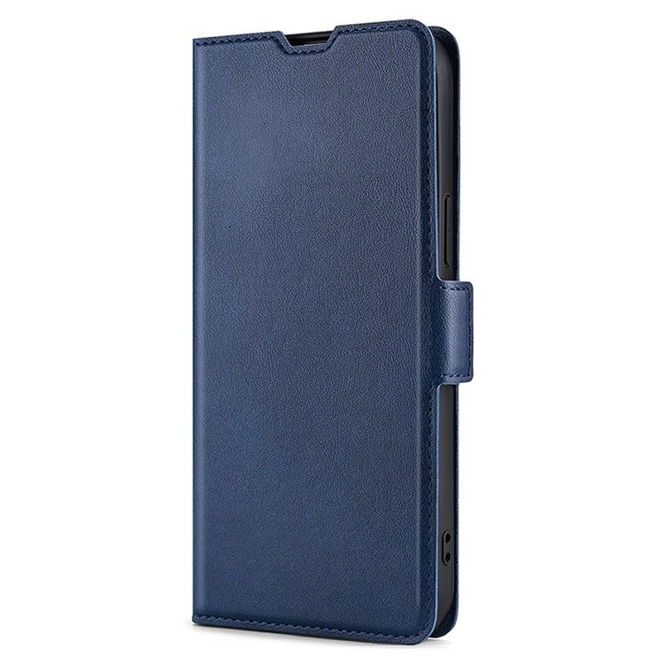 For Samsung Galaxy S25 5G Ultra-thin Voltage Side Buckle Horizontal Flip Leather Phone Case(Blue) - Galaxy S25 5G Cases by buy2fix | Online Shopping UK | buy2fix