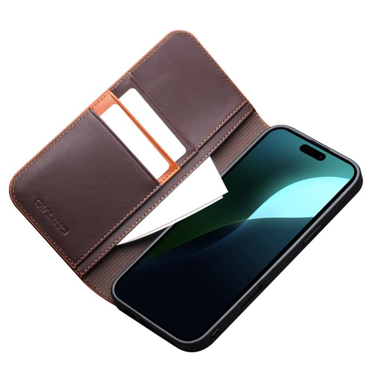 For iPhone 16 Plus QIALINO Classic Gen2 Genuine Leather Phone Case(Brown) - iPhone 16 Plus Cases by QIALINO | Online Shopping UK | buy2fix