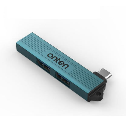 Onten UC51 3 in 1 Type-C to USB HUB(Pine Green) - USB HUB by Onten | Online Shopping UK | buy2fix