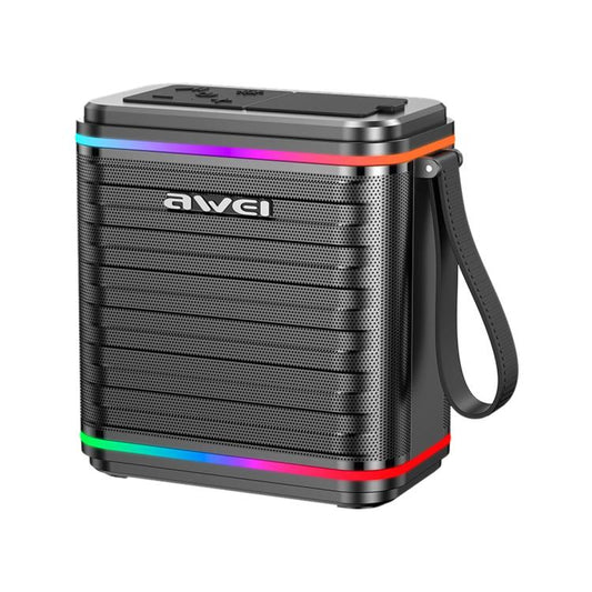 awei KA3 15W Portable Bluetooth Speaker with RGB Light(Black) - Desktop Speaker by awei | Online Shopping UK | buy2fix