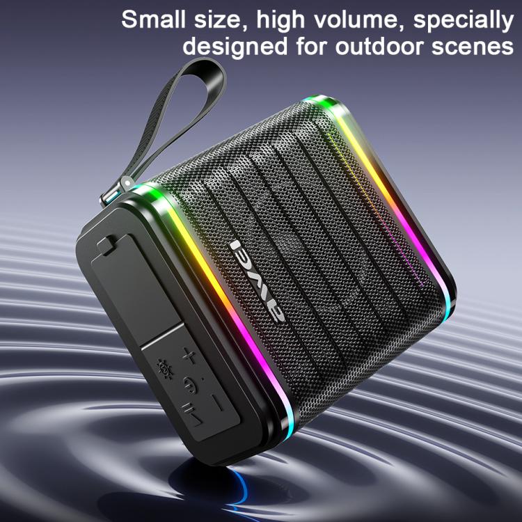 awei KA3 15W Portable Bluetooth Speaker with RGB Light(Black) - Desktop Speaker by awei | Online Shopping UK | buy2fix